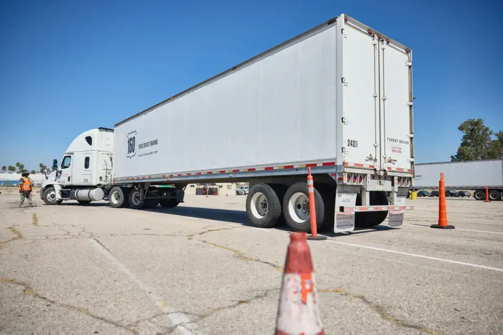 160 tractor trailer parked