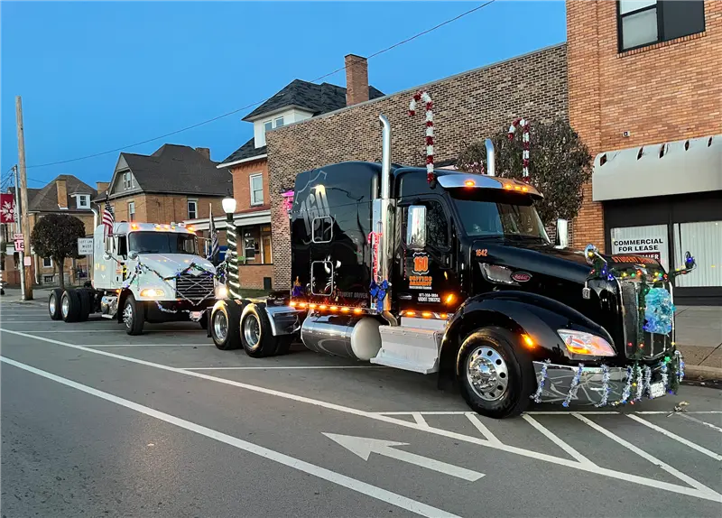 Beaver Falls truck decorated for the Ellwood City Holiday Parade