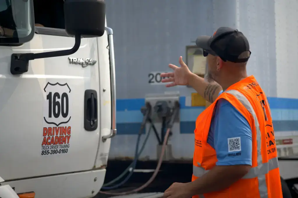 cdl instructor guiding student