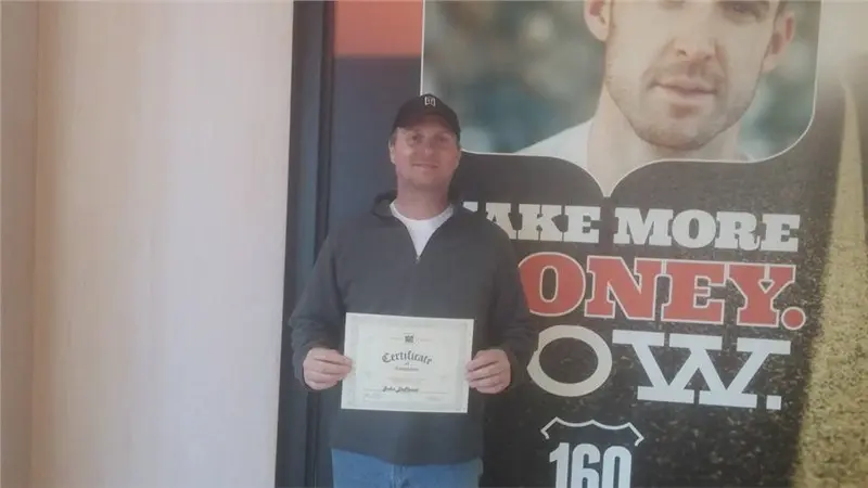 certificate achievement man