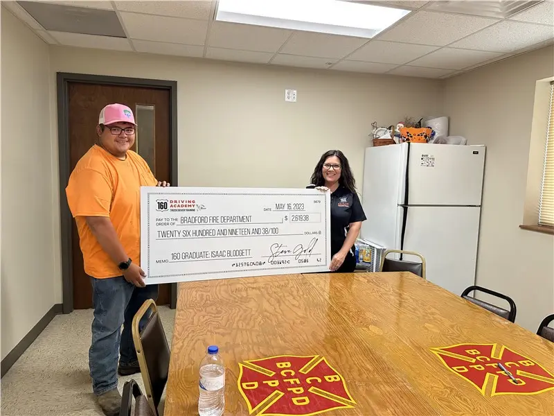 check presentation ceremony