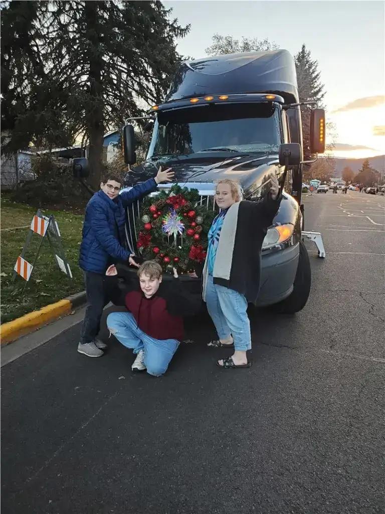 Christmas Wreath on Truck