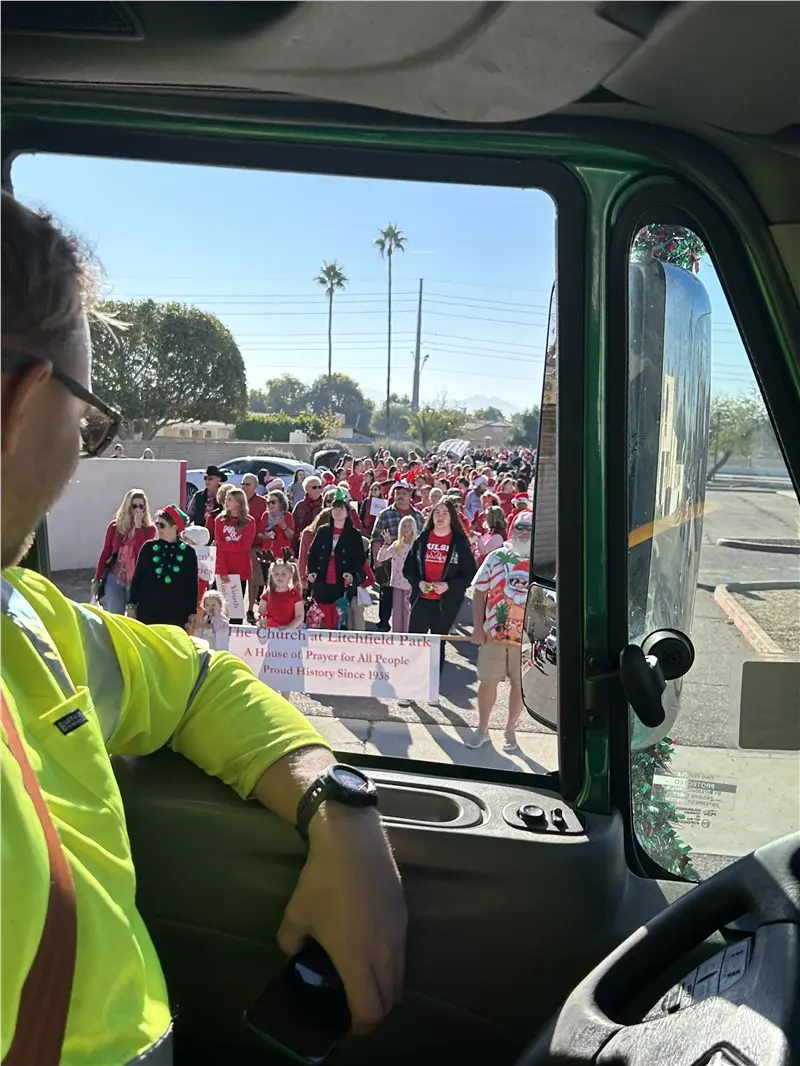 Decorated truck in the Phoenix Christmas in the Park Parade