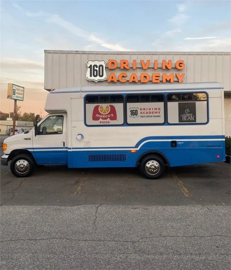 driving academy bus vehicle
