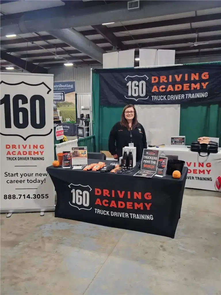 160 Driving Academy trade show booth display