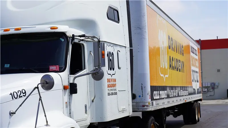 160 Driving Academy truck parked in lot
