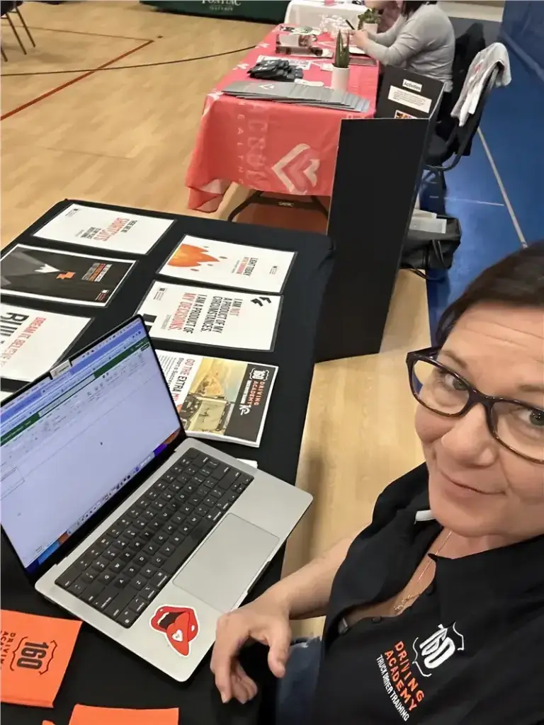 event booth laptop display