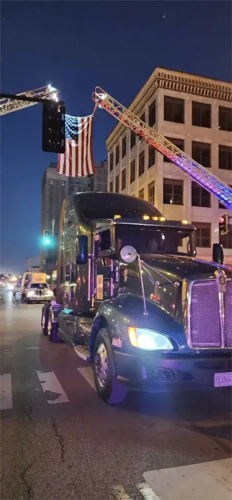 fire truck flag display