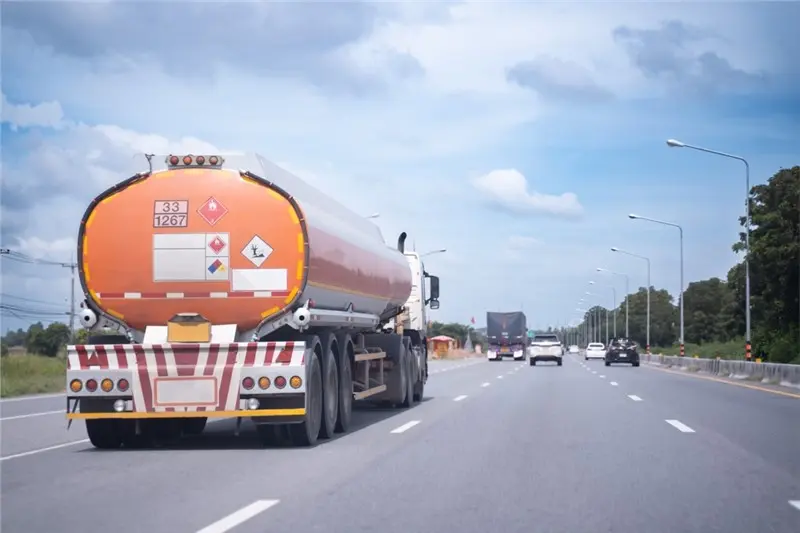 fuel tanker truck highway