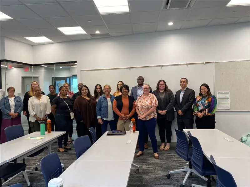 group photo in classroom setting