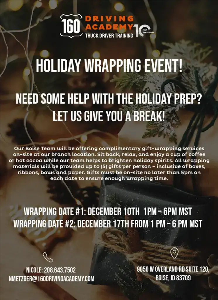 holiday wrapping event Boise