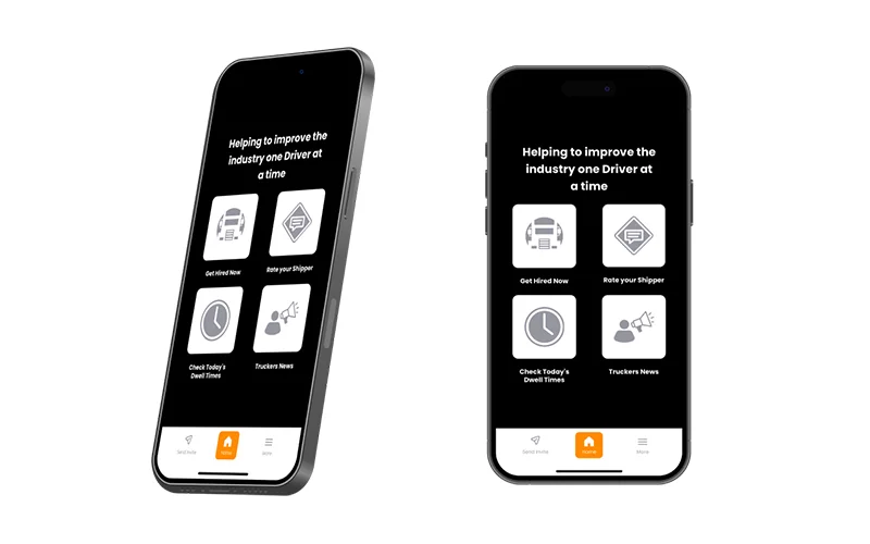 mobile app interface for drivers