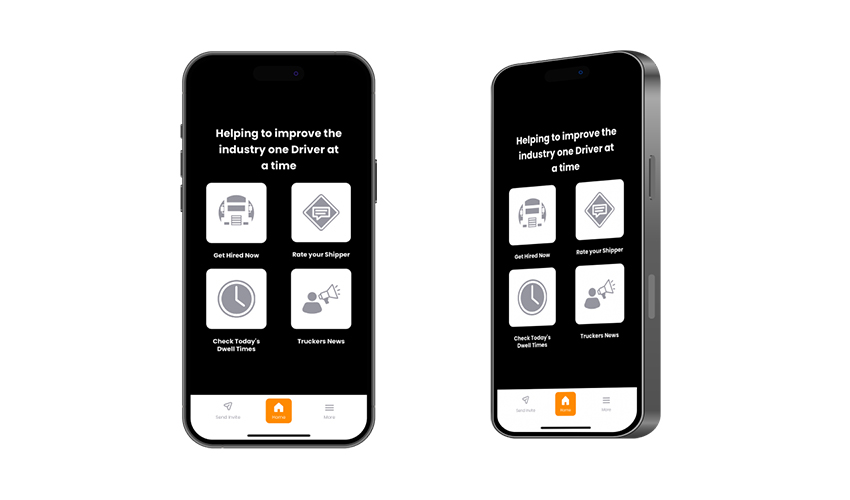 mobile app interface trucking industry