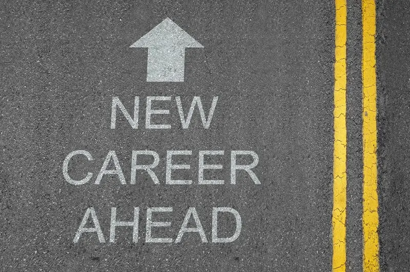 new career road sign