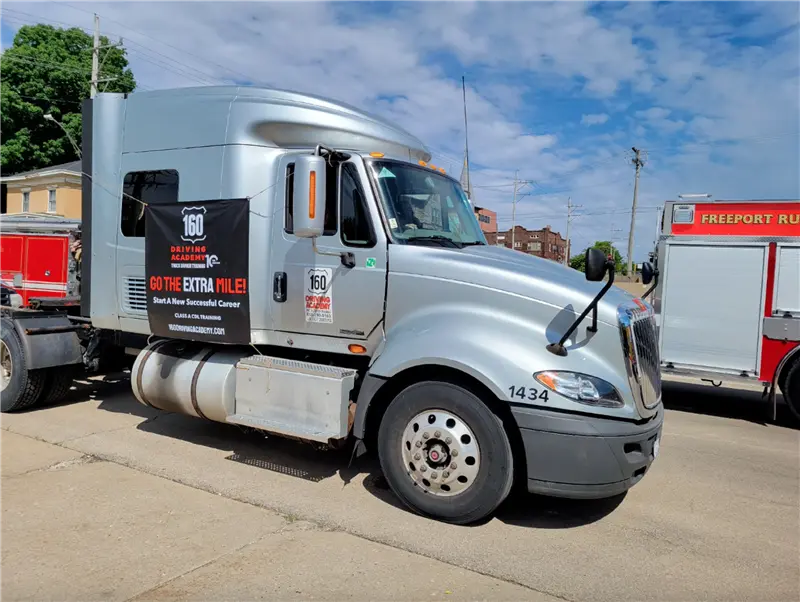 silver semi truck