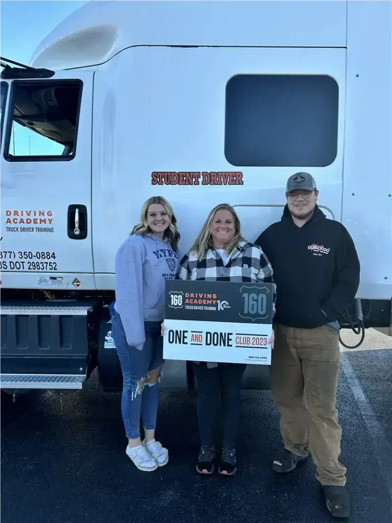 student drivers truck training celebration