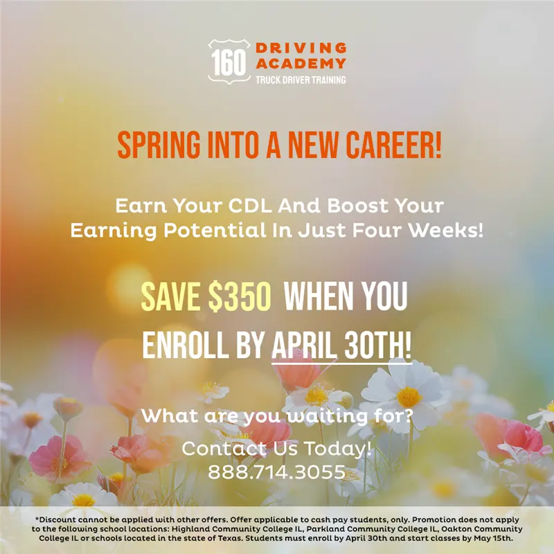 160 Driving Academy spring enrollment offer announcement