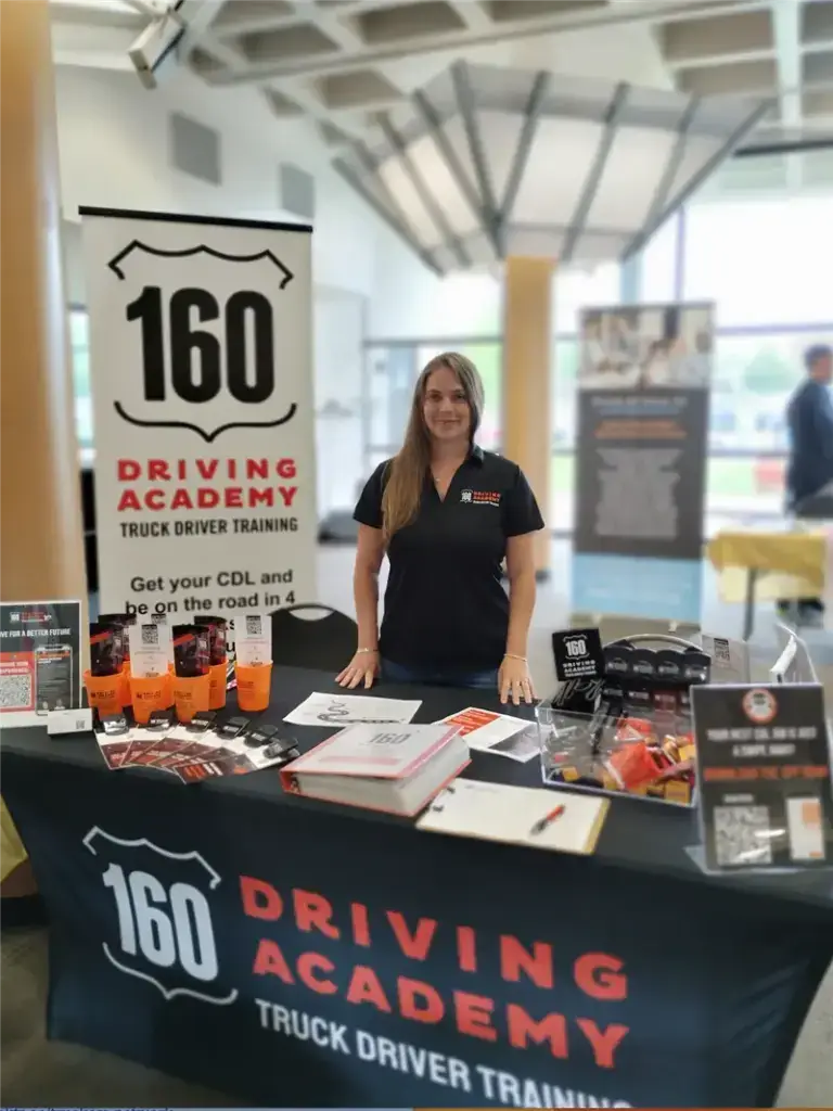 truck driver training academy booth